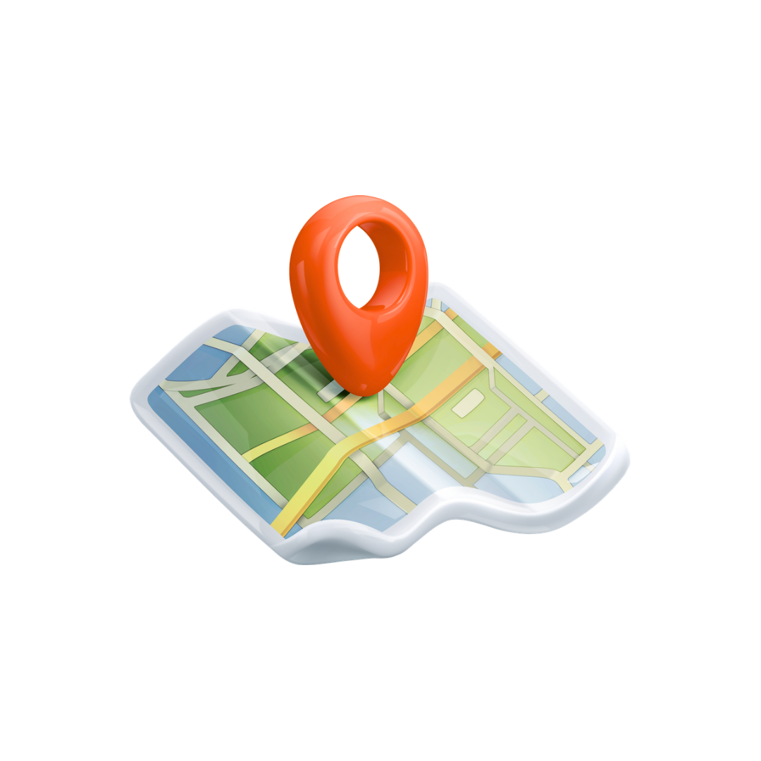 Mapa com pin de localização