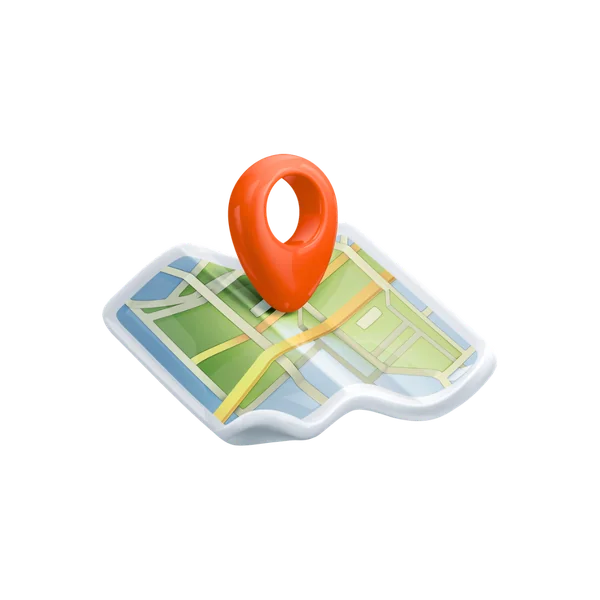Mapa com pin de localização