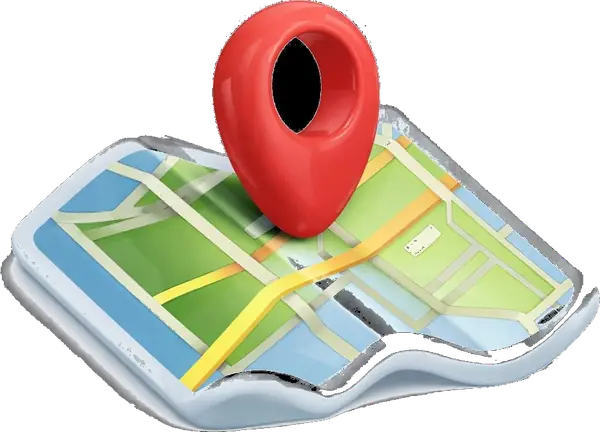 Mapa com pin de localização